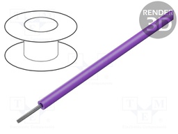 Wire; HookUp Wire PVC; stranded; Cu; 16AWG; violet; PVC; 300V; 30.5m