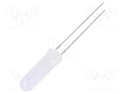 LED; 5mm; red; 68÷100mcd; 140°; Front: convex; without stopper