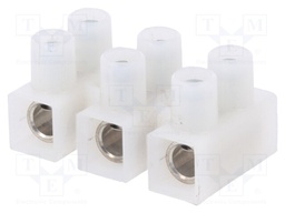 Terminal block; screw terminal; ways: 3; 6÷10mm2; terminals: 6