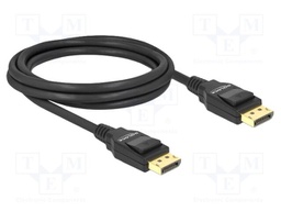 Cable; DisplayPort plug,both sides; DisplayPort 1.2; 2m; black