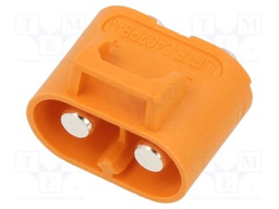 Connector: DC supply; socket; male; 30A; PIN: 2; on PCBs; THR; orange