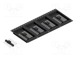 Connector: pin strips; pin header; male; PIN: 8; 2.54mm; SMT; 1x8
