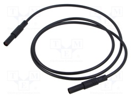 Test lead; 16A; banana plug 4mm,both sides; insulated; Len: 1m