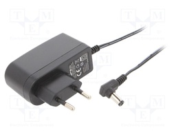 Power supply: switched-mode; constant voltage; 6VDC; 1A; 6W; plug