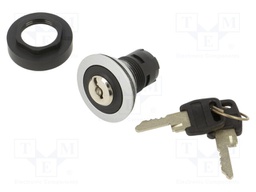 Switch: rotary with key; 22mm; Stabl.pos: 2; IP65; Pos: 2