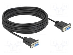 Cable; D-Sub 9pin socket,both sides; PVC; Len: 10m; black