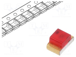 LED; SMD; 0805; red; 0.35÷0.8mcd; 2x1.25x1.1mm; 160°; 2.25÷2.5V