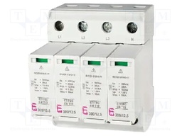 Surge arrester; Type 1+2; Poles: 3; In 8/20us: 65kA; -40÷85°C; IP20