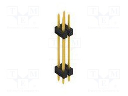 Connector: pin strips; pin header; male; PIN: 4; 2.54mm; THT; 2x2