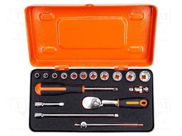 Key set; twelve point socket,socket spanner; Pcs: 17