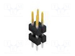 Connector: pin strips; pin header; male; PIN: 4; 2.54mm; THT; 2x2
