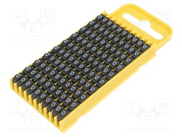 Markers for cables and wires; Label symbol: 0; 4.3÷5.3mm; black