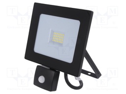 Lamp: LED flood light; 4000(typ)K; IP44; Body: black; 20W; 230VAC