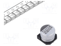 Capacitor: electrolytic; SMD; 100uF; 25VDC; Ø8x6.5mm; ±20%