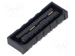 Connector: PCB to PCB; female; PIN: 28; 0.8mm; QSE; gold flash; SMT