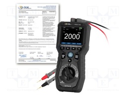 Meter: insulation resistance; LCD 3,5"; VAC: 0÷1kV; VDC: 0÷1kV
