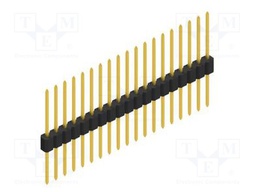 Connector: pin strips; pin header; male; PIN: 19; 1.27mm; THT; 1x19