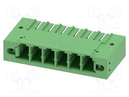PCB headers, nominal cross section: 6 mm?, color: green, nom