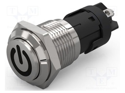 Switch: vandal resistant; Pos: 2; SPDT; 3A/240VAC; 3A/240VDC; Ø16mm