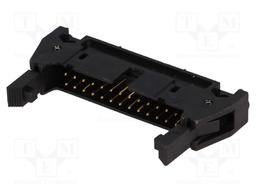 Socket; IDC; male; PIN: 26; straight; with ejector; THT; gold-plated