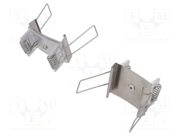 Holder U9; natural; aluminium; Kit: 2 holders,2 screws