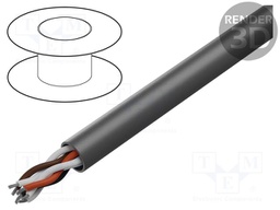 Wire; EcoCable Mini; 4x2x20AWG; unshielded; 300V; 30.5m; Cu; 100ft