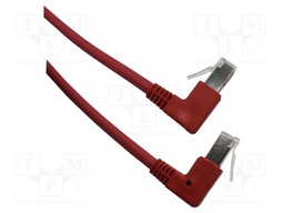 Patch cord; F/UTP; Cat: 6; stranded; Cu; 3.5m; LSZH; red; 26/7AWG