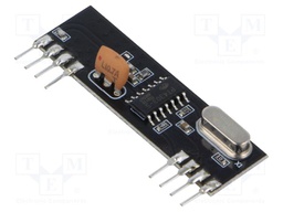 Module: RF; AM receiver; 433Hz; -109dBm; 2.4÷5.5VDC; 44x16.5mm