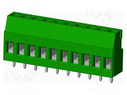 Connector: PCB terminal block; terminal; angled; Plating: tinned