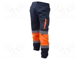 Dungarees; Size: L; orange-navy blue; warning