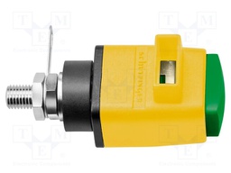 Laboratory clamp; yellow-green; 60VDC; 16A; Contacts: nickel