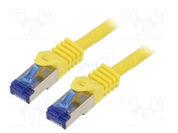 Patch cord; S/FTP; 6a; stranded; Cu; LSZH; yellow; 10m; 26AWG