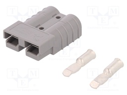 Plug; wire-wire; SB50; hermaphrodite; PIN: 2; for cable; crimped
