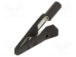 Crocodile clip; 8A; 60VDC; black; Overall len: 41.5mm; 30VAC