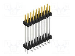 Connector: pin strips; pin header; male; PIN: 18; 2.54mm; SMT; 2x9