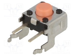 Microswitch TACT; SPST-NO; Pos: 2; 0.05A/24VDC; THT; none; 2.55N