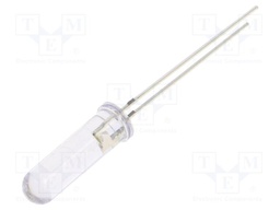 LED; white; 5mm; 2180÷3000mcd; 120°; Front: convex; 12VDC; -30÷85°C