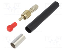 Connector: fiber optic; plug; FSMA; for cable; clamp