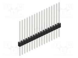 Connector: pin strips; pin header; male; PIN: 17; 1.27mm; THT; 1x17