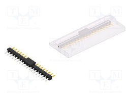 Connector: pin strips; pin header; male; PIN: 18; 2.54mm; SMT; 1x18