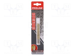 Drill bit; for metal; Ø: 4.8mm; HSS-TIN; Pcs: 2; blister