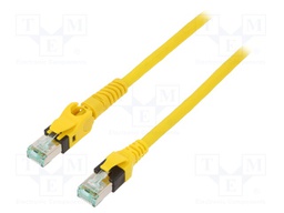 Patch cord; S/FTP; 6a; stranded; Cu; PUR; yellow; 20m; halogen free