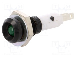 Indicator: LED; recessed; Cutout: Ø9mm; for PCB; brass; ØLED: 5mm