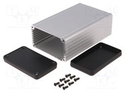 Enclosure: with panel; 1455; X: 78mm; Y: 120mm; Z: 43mm; aluminium