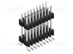 Connector: pin strips; pin header; male; PIN: 18; 1.27mm; SMT; 2x9
