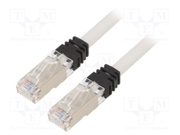 Patch cord; S/FTP,TX6A™ 10Gig; 6a; stranded; Cu; LSZH; grey; 26AWG