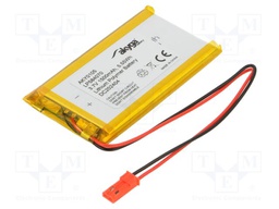 Re-battery: Li-Po; 3.7V; 1500mAh; cables,JST SYP-02T-1 socket