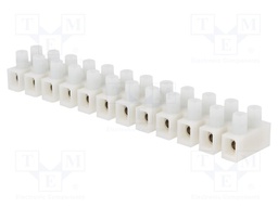 Terminal block; screw terminal; ways: 12; 6mm2; terminals: 24; 500V