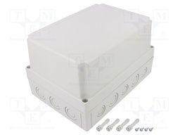Enclosure: multipurpose; X: 180mm; Y: 255mm; Z: 150mm; MNX; grey; IK08