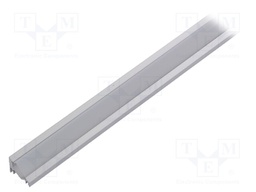 Profiles for LED modules; white; angular; natural; L: 1m; anodized